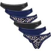 Sloggi String beige / blu scuro / nero