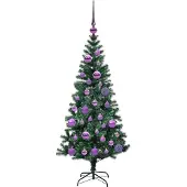 vidaXL Albero di Natale artificiale preilluminato verde 120 cm