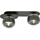 Emibig Lampada da soffitto 2xE14 40W PLAZA 2 NERO/RIGHE 1121/2