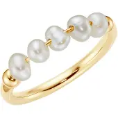 Smart Jewel Anello oro / bianco perla