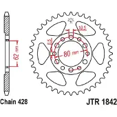 JT Sprockets Pignone Posteriore 428 Jtr1842.47 Steel