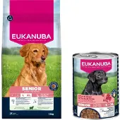 Eukanuba Senior, taglia grande, con agnello e riso, 12 kg