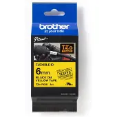 Brother Nastro TZe-FX611 - Nero su giallo (6 mm)
