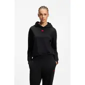 HUGO per donna. 50556816 Felpa Signature nero (S), Homewear, Cotone, Manica lunga