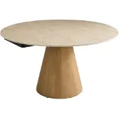 Signature - Tavolo rotondo in Vetroceramica con allunghe LUMIO