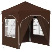 vidaXL Tenda da festa pieghevole 192 x 192 x 245 cm Marrone