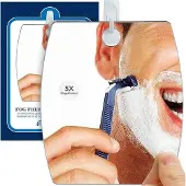 OEM Piccolo specchio cosmetico antiappannamento da bagno, autoadesivo, da viaggio