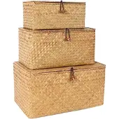 OEM Scatola portaoggetti rettangolare in rattan intrecciato