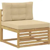 vidaXL Set divani in legno massello di acacia