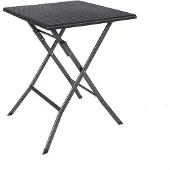 Markenlos Tavolino da giardino nero 61x61x74 cm