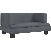 Syfax Lettino per Cani Grigio Scuro 60x40x30 cm in Velluto