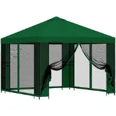vidaXL Gazebo da giardino con pareti laterali 3 x 3 m verde