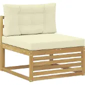 vidaXL Set da salotto da esterno , 7 pezzi, bianco e crema
