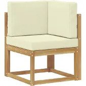vidaXL Set da salotto da esterno , 5 pezzi, bianco e crema