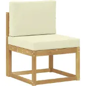 vidaXL Set da salotto da esterno , 9 pezzi, bianco e crema