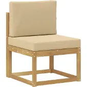 vidaXL Set di divani da esterno, 5 pezzi, bianco e beige