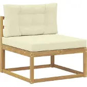 vidaXL Set di divani da esterno, 6 pezzi, bianco e crema