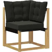 vidaXL Set di divani da esterno, 10 pezzi, bianco e nero