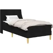 Syfax Struttura letto con materasso Nero 90 x 190 cm Poliestere