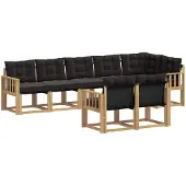 vidaXL Set da salotto da esterno, 8 pezzi, bianco e nero