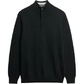 Superdry per uomo. M6110690A Maglione Essentials Half Zip Nero (XXL), Casual, Cotone