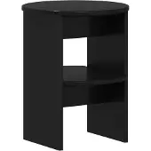 Syfax Mobile laterale Nero Ø40 x 50 cm Legno ingegnerizzato