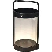 Konstsmide Lanterna LED solare Crotone | nero | interno/esterno | alluminio/vetro | 2 colori di luce | sensore integrato | durata della batteria fino a 20h | 7822-750