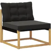 vidaXL Set da salotto da esterno, 9 pezzi, bianco e nero