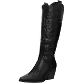 Salinyang Stivale da cowboy nero