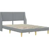vidaXL Struttura letto con materasso Grigio chiaro 140 x 200 cm Poliestere