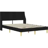 vidaXL Struttura letto con materasso e testiera in poliestere