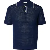 Selected Camicia Polo In Maglia Uomini Blu M