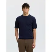 Selected Top A Maglia Uomini Blu L