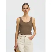 Selected Canottiera Donne Marrone XL