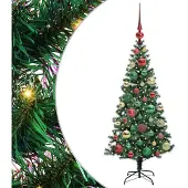vidaXL Albero di Natale artificiale preilluminato verde 120 cm