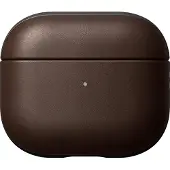 Nomad Custodia Rustic Brown Leather Airpods V3