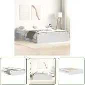 The Living Store Rete da letto bianca 120x190 cm