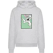 Merchcode Felpa 'Looney Tunes Bugs Bunny Funny Face' grigio sfumato / menta / nero / bianco