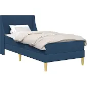 vidaXL Struttura letto con materasso e testiera in poliestere