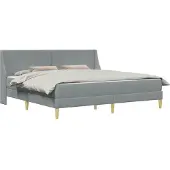 vidaXL Struttura letto con materasso e testiera in poliestere