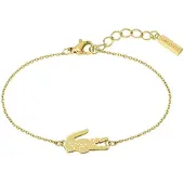 Lacoste Bracciale Placcato Oro Donna Coccodrillo — Bracciale