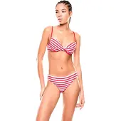 EA7 per donna. 7W001483_AF24572 Bikini rosso acqua (M), Beachwear, Viscosa