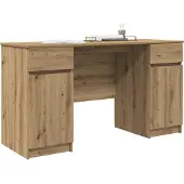 vidaXL Scrivania , effetto legno artigianale, 140 x 49 x 76 cm