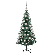 vidaXL Albero di Natale artificiale preilluminato verde 120 cm