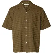 Selected Camicia A Maniche Corte Uomini Marrone S
