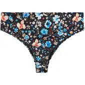 Swim By Zizzi Slip bikini 'Caanne' blu / pesca / rosa / nero
