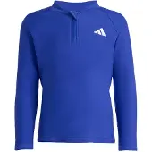 Adidas Maglia funzionale 'LONG SLEEVES ZIP RASHGUARD' blu / bianco