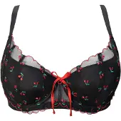 SugarShape Reggiseno 'Belle' smeraldo / rosso sangue / nero