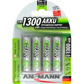 Ansmann Batterie Ricaricabili 1x4 Maxe Nimh Mignon 1300mah Aa