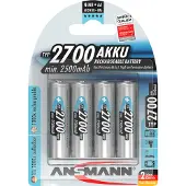 Ansmann Batterie Ricaricabili 1x4 2700 Mignon 2500mah Aa